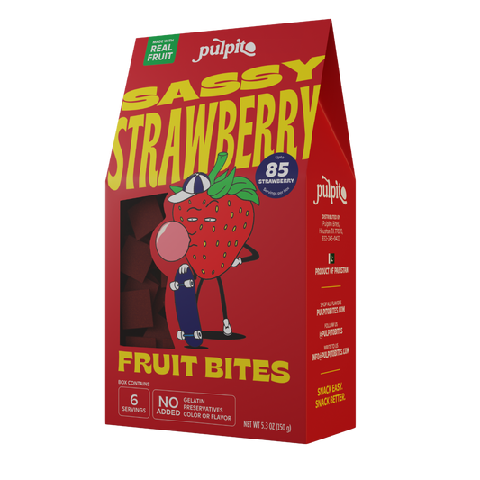 Sassy Strawberry  - Natural Fruit Snacks - Dried Fruit Bites