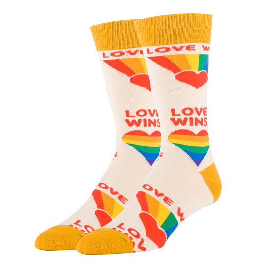 Love Wins | Men's Cotton Crew Pride Socks