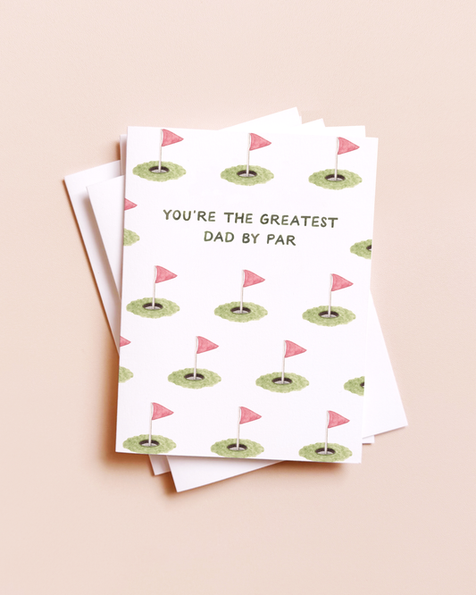 Best Dad By Par — Golf Pun Father's Day Card