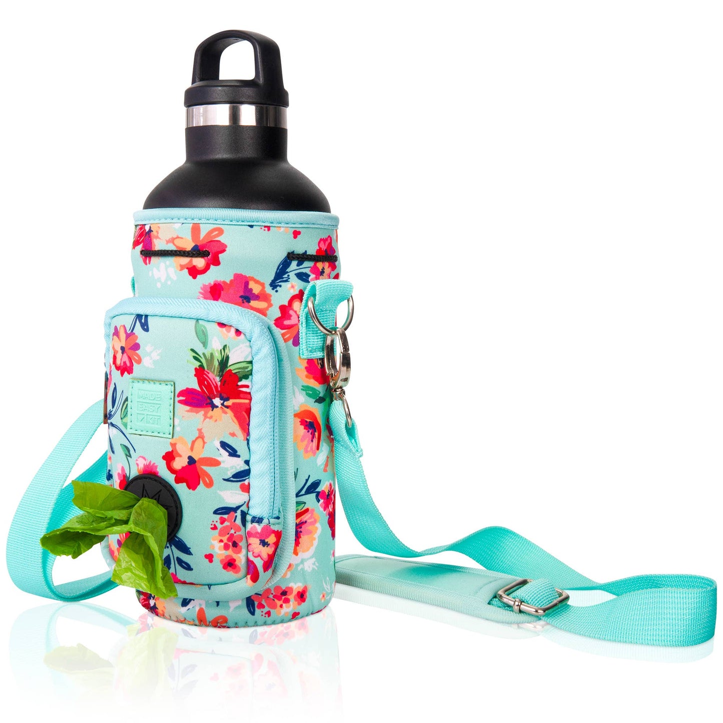 Made Easy Kit Water Bottle Carrier w/Pocket for Dog Poop Bag