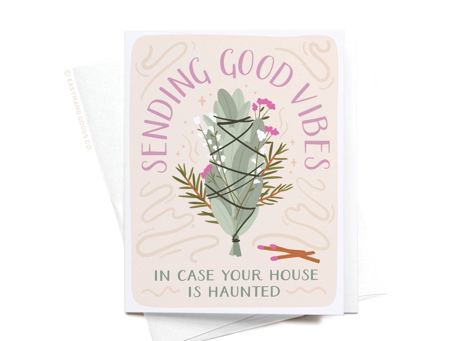 Sending Good Vibes Smudge Stick Greeting Card