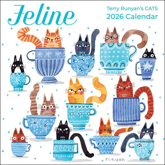 Feline 2026 Wall Calendar by Terry  Runyan