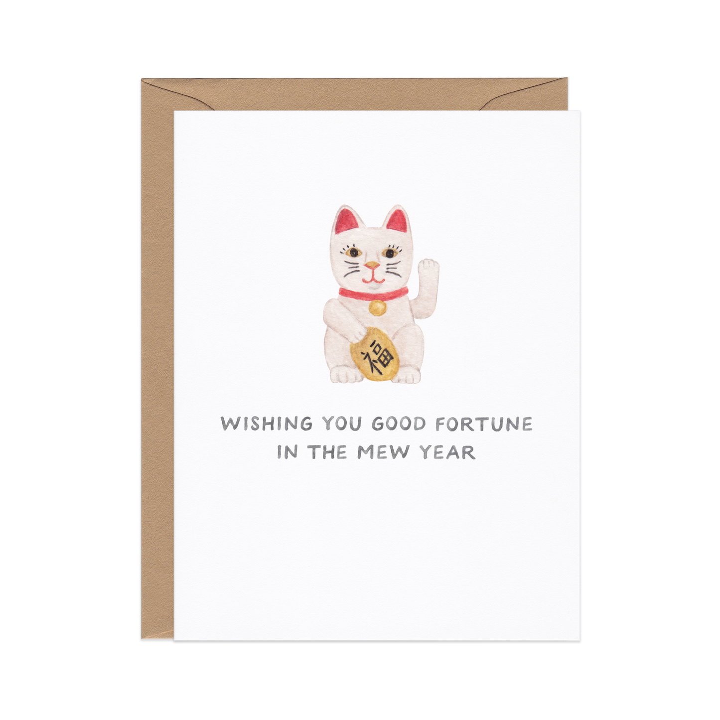 Lucky Cat Mew Year — Punny Lunar New Year Card