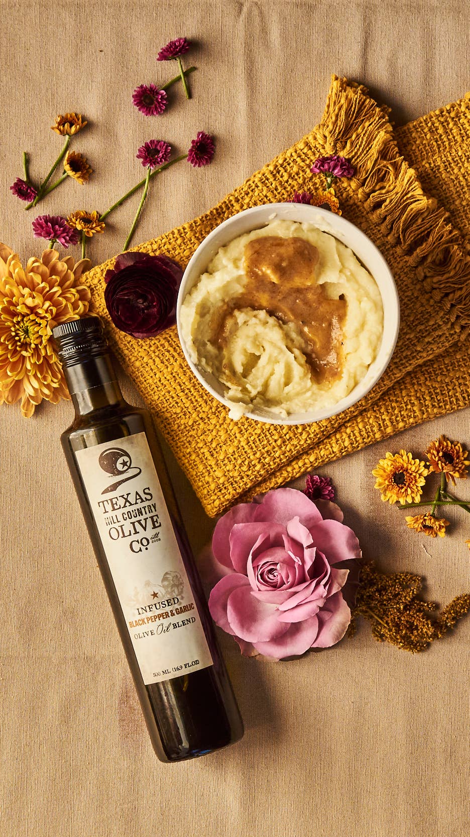 Black Pepper Garlic Infused Olive Oil - 100ml