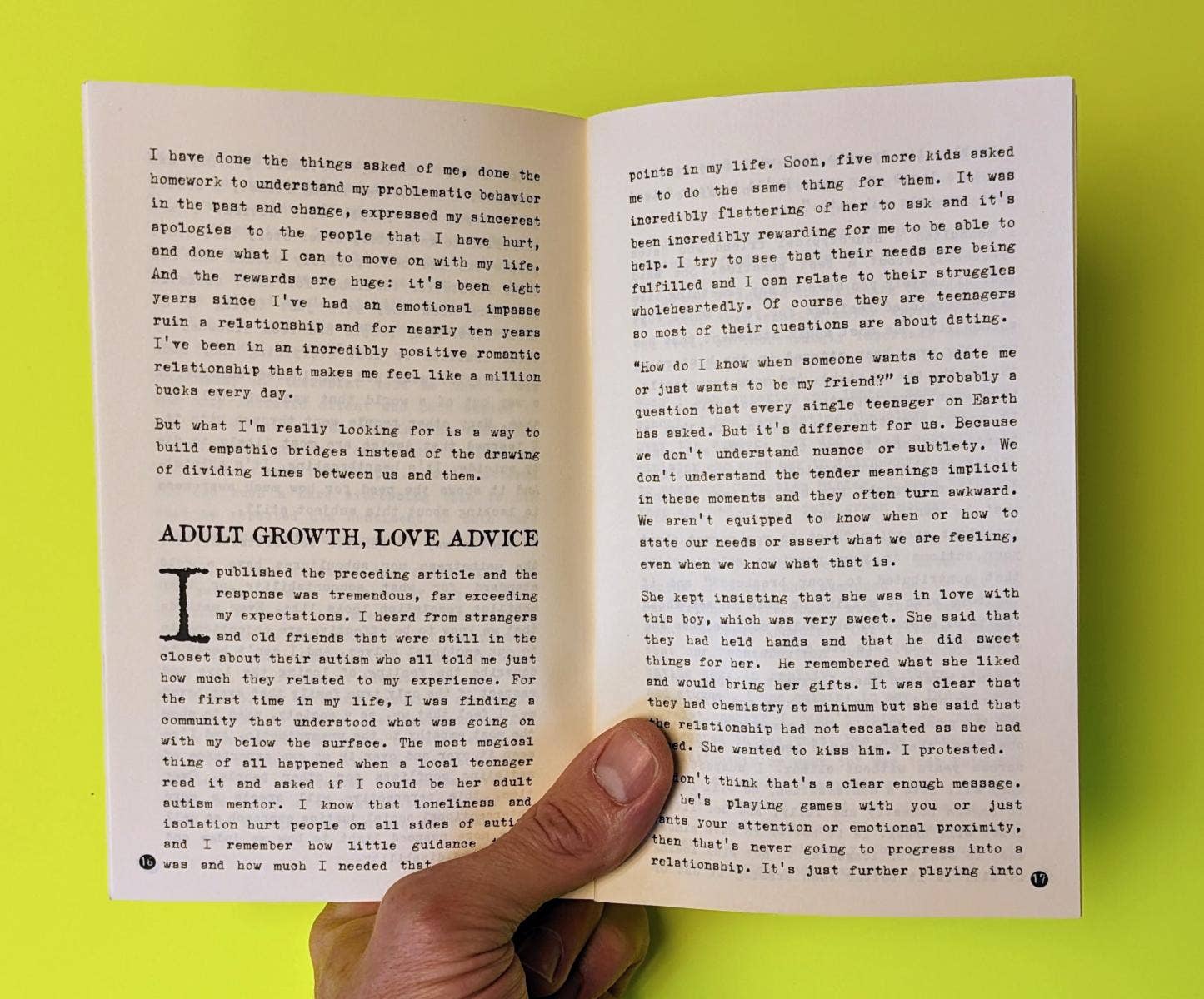 Autism & The Re:Spectrum of Human Emotions (Zine)