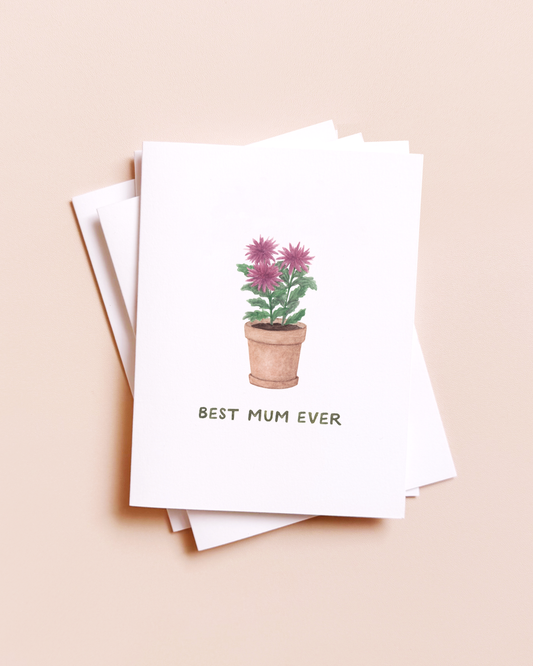 Best Mum Best Mom — Plant Pun Mother's Day Card