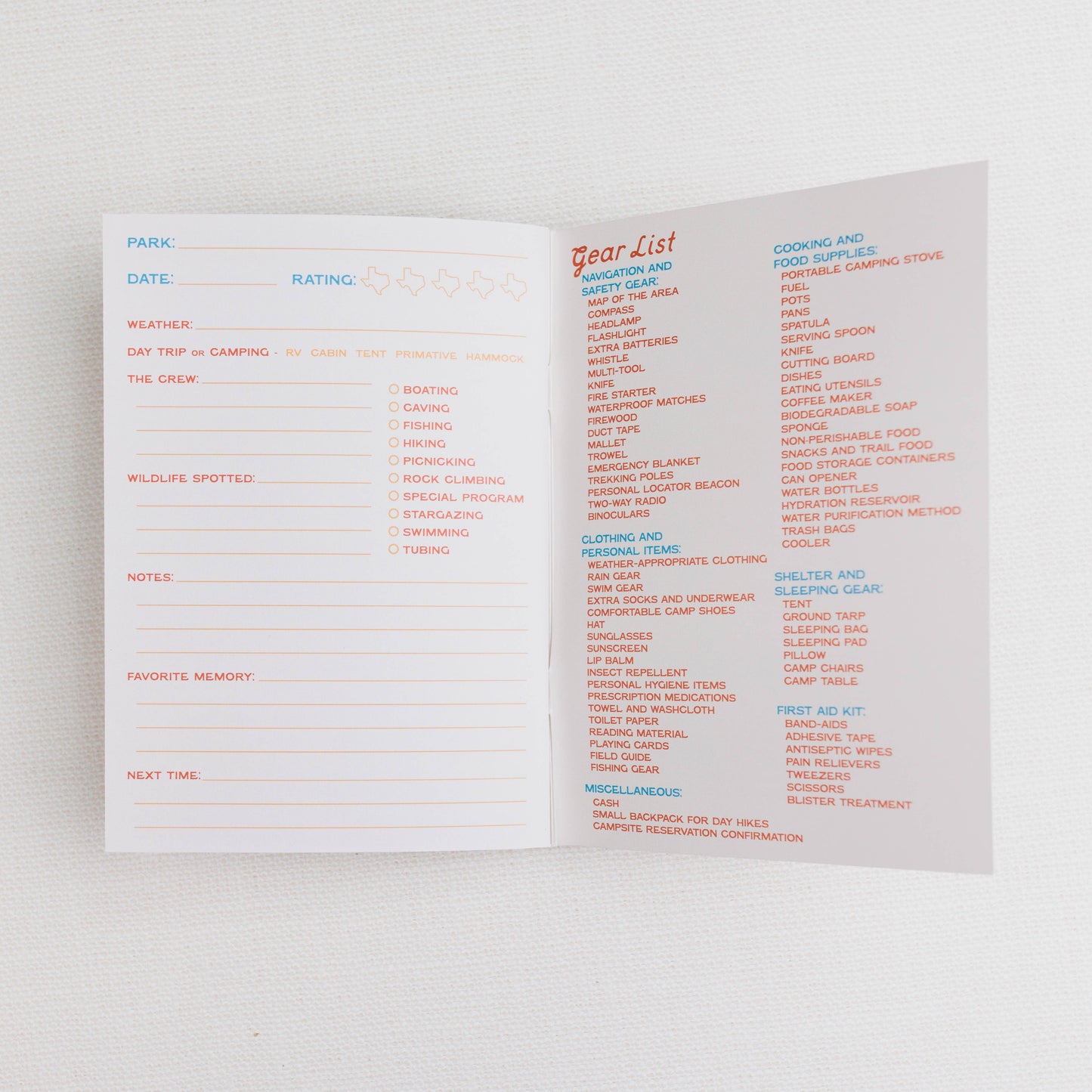 Texas State Park Passport Journal