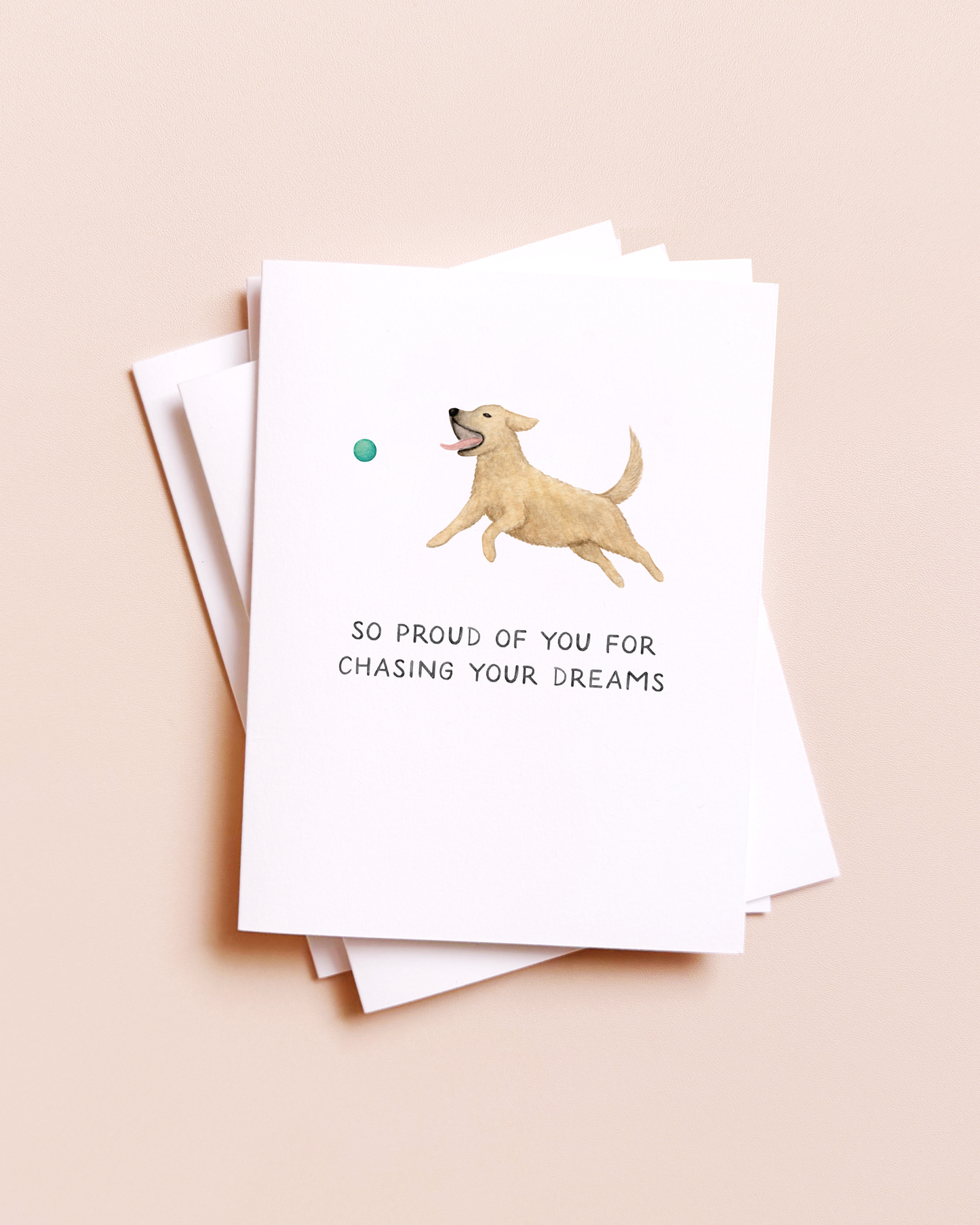 Chasing Your Dreams — Funny Dog Lovers Graduation Card