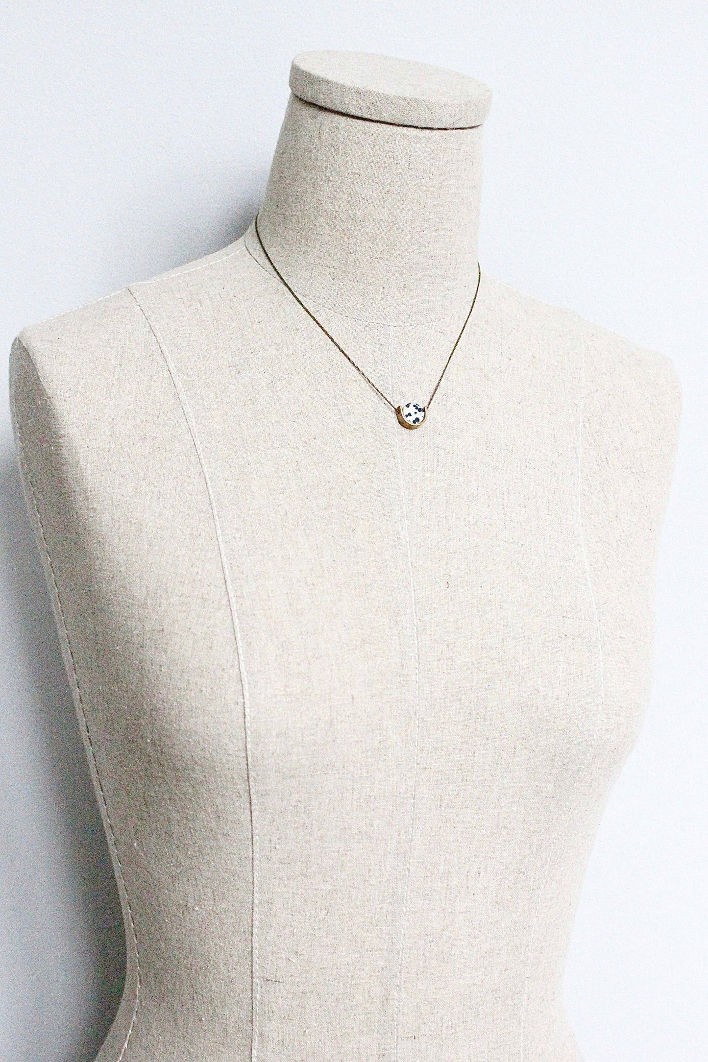 Necklace- Mini dalmatian pendant