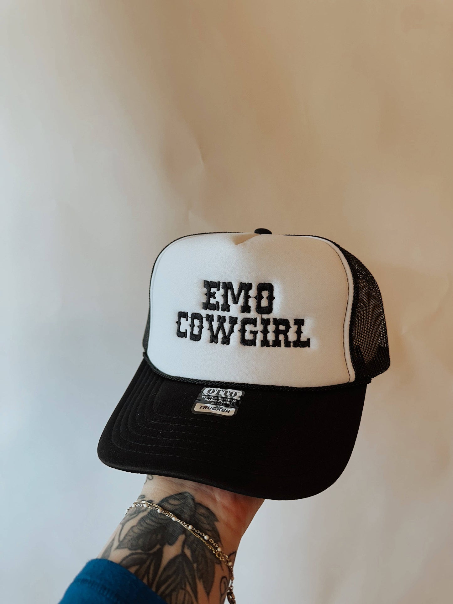 Emo Cowgirl Embroidered Trucker Hat