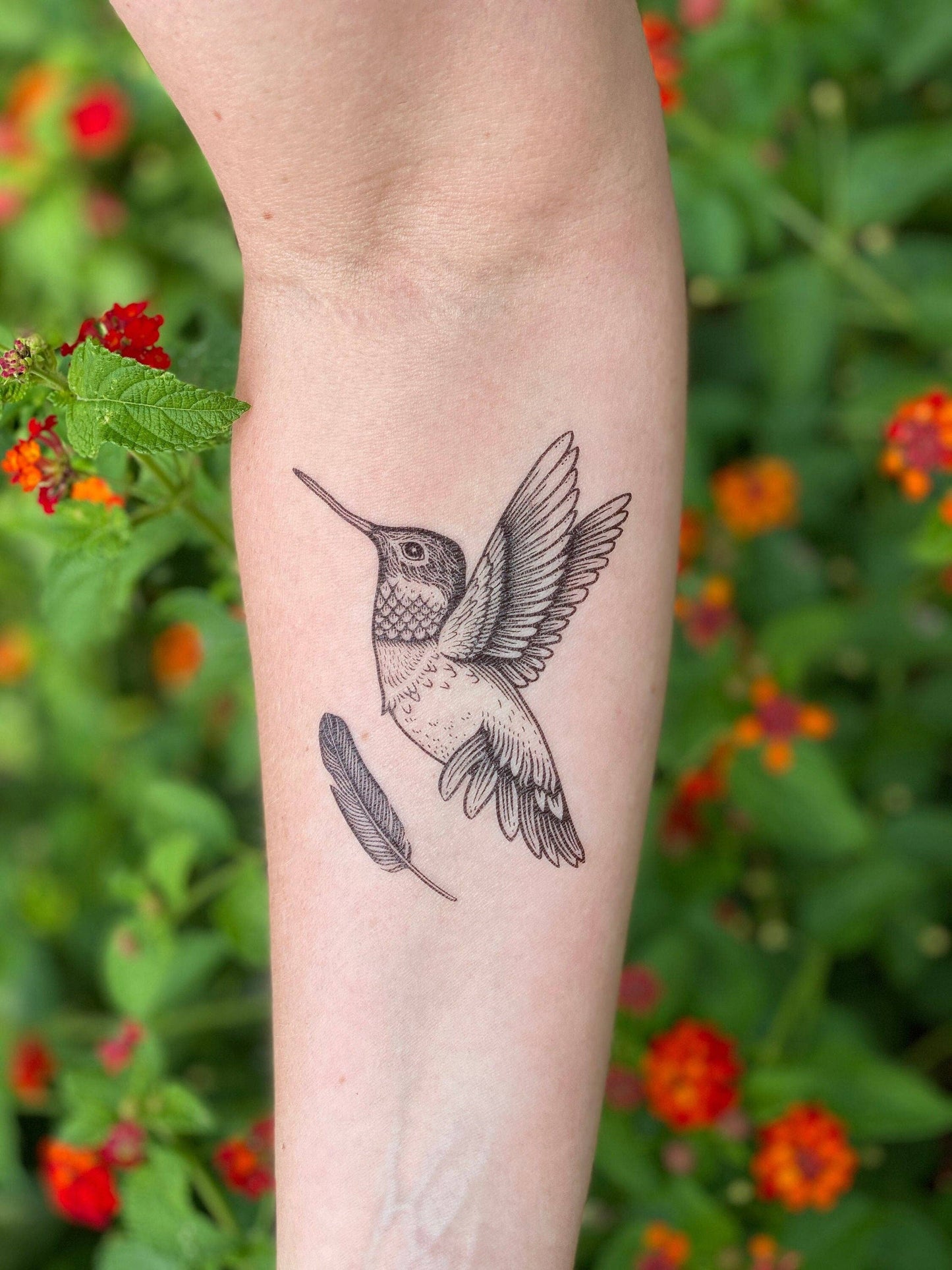 Hummingbird Temporary Tattoo