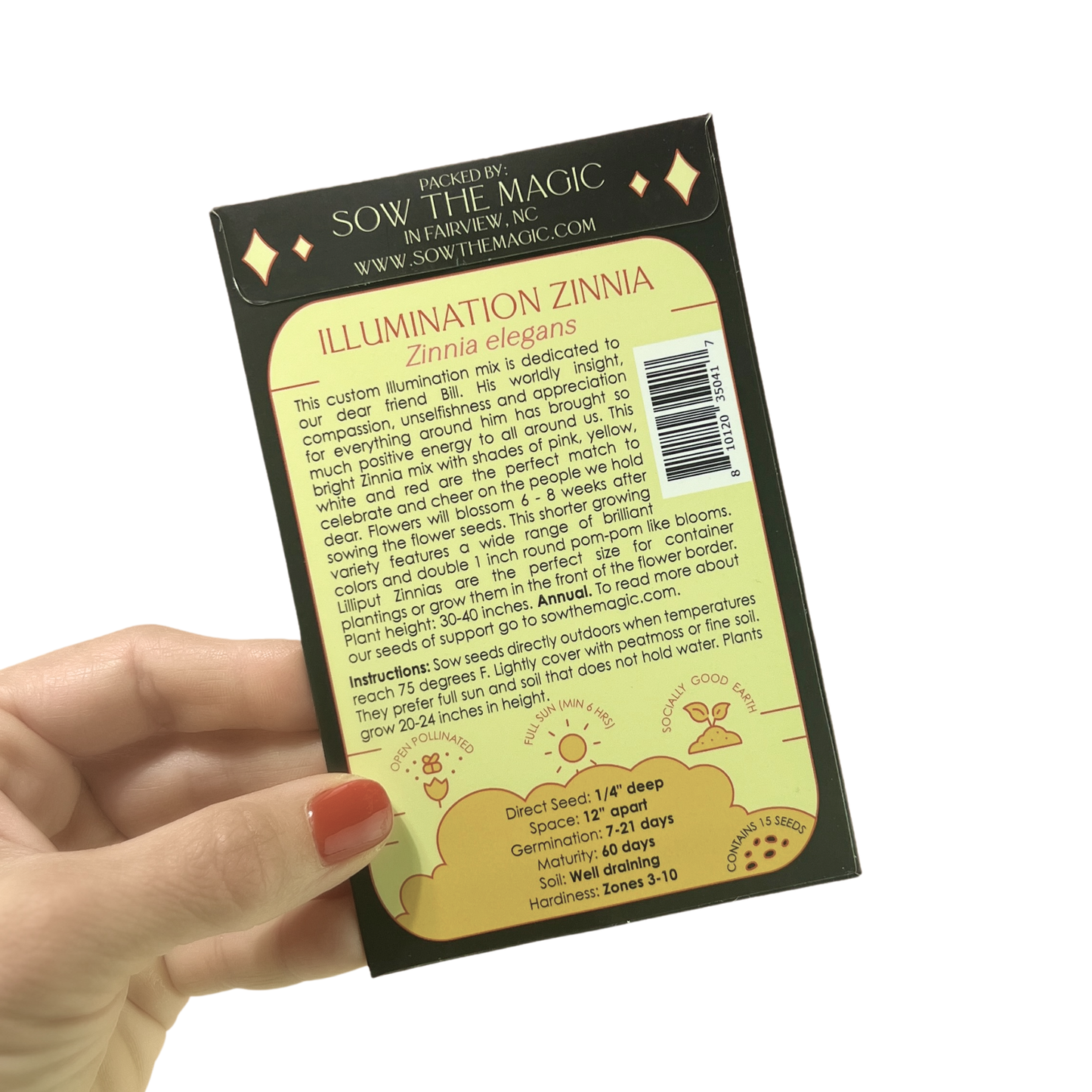Seed Packet- Illumination Zinnia Tarot Garden + Gift
