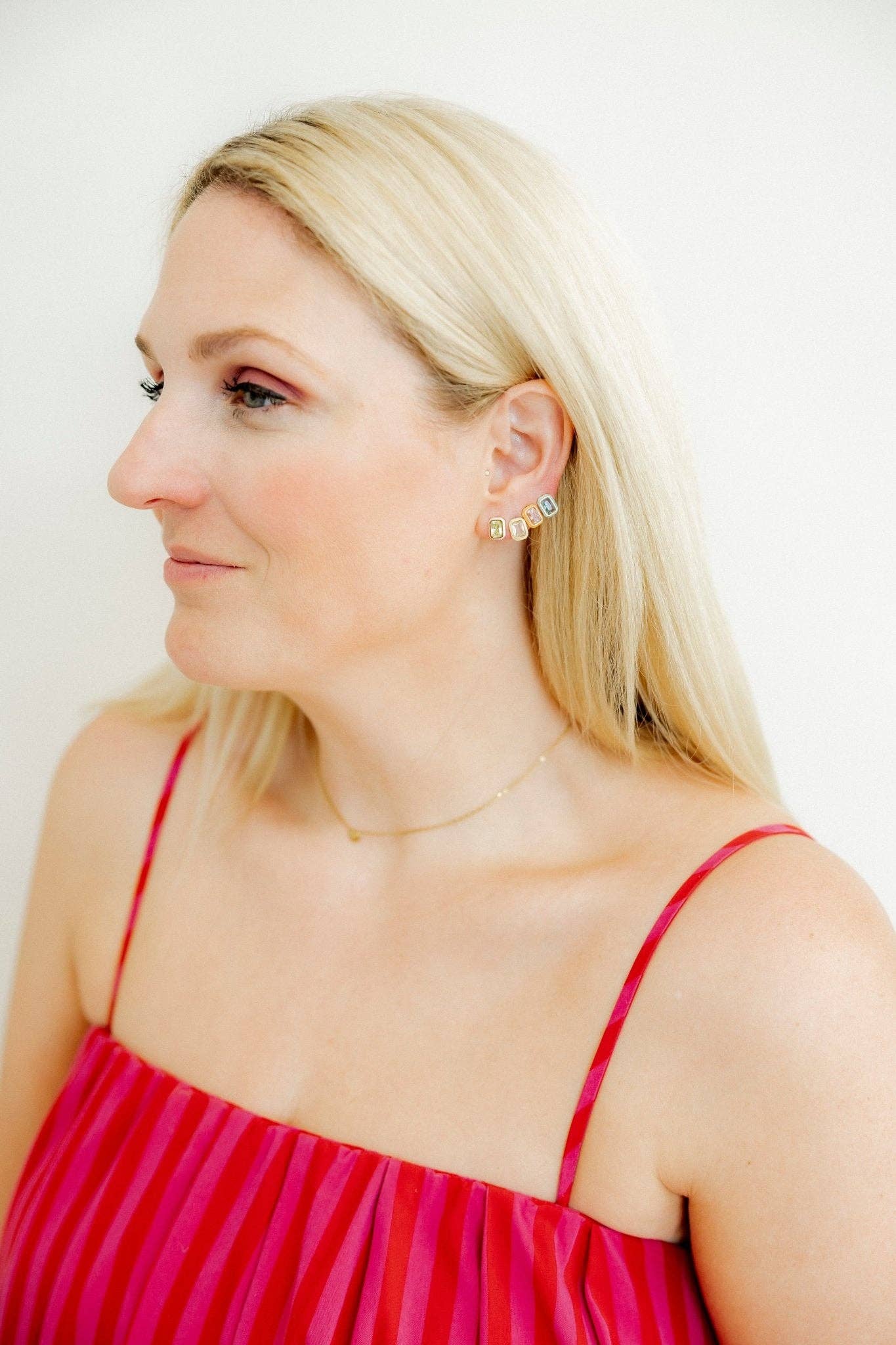Screwback Stud Earrings - Whitney Orange Sherbet