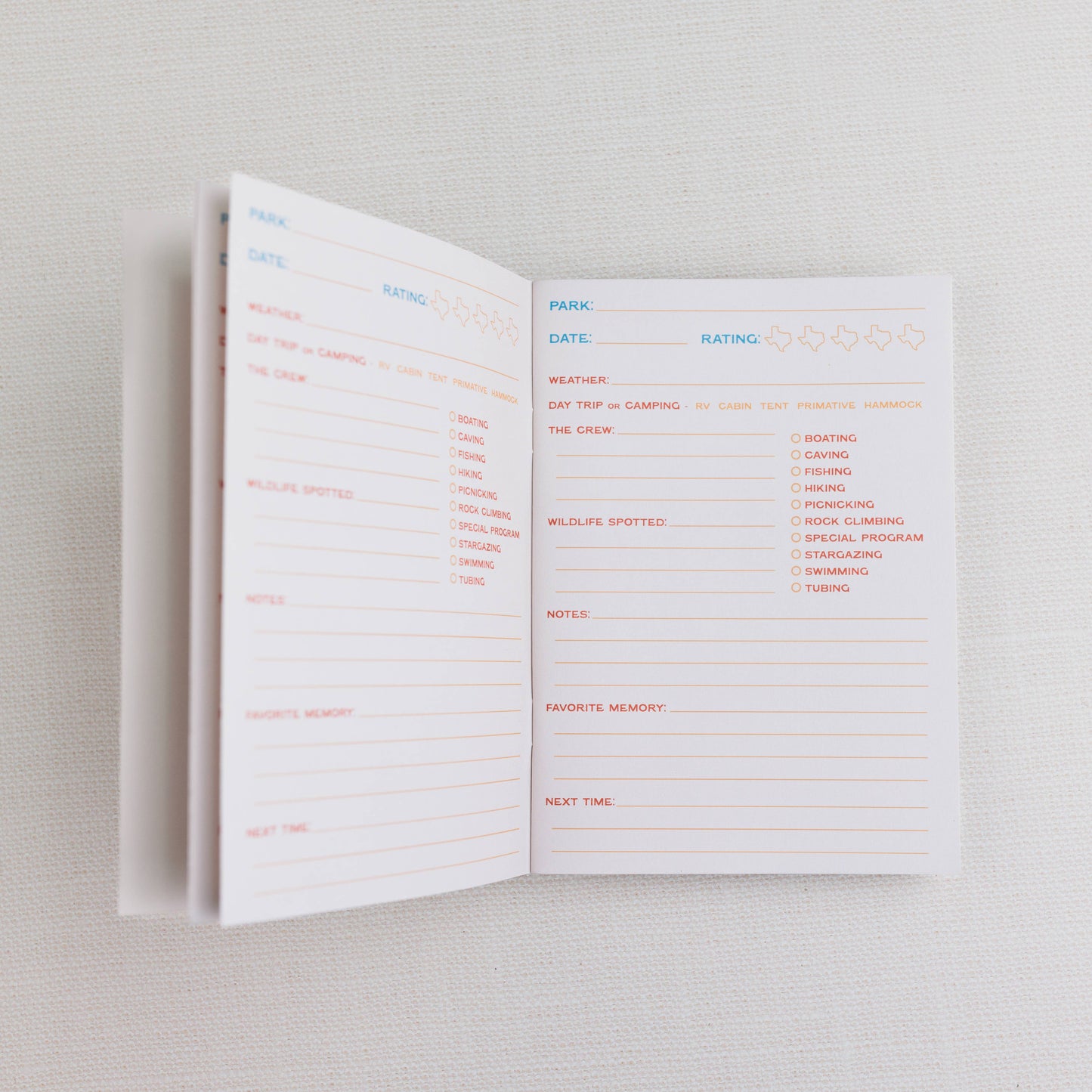 Texas State Park Passport Journal