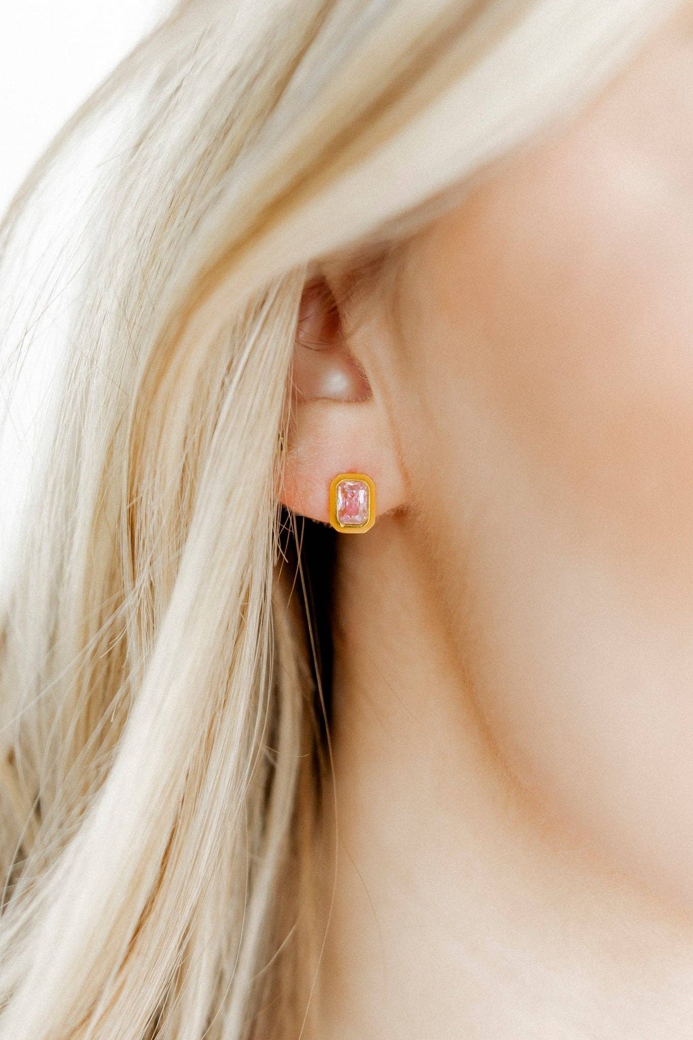 Screwback Stud Earrings - Whitney Orange Sherbet