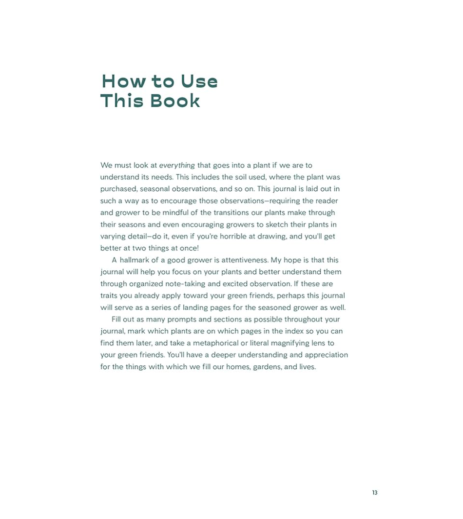 Grow a Damn Plant: A Gardening Journal for Plants