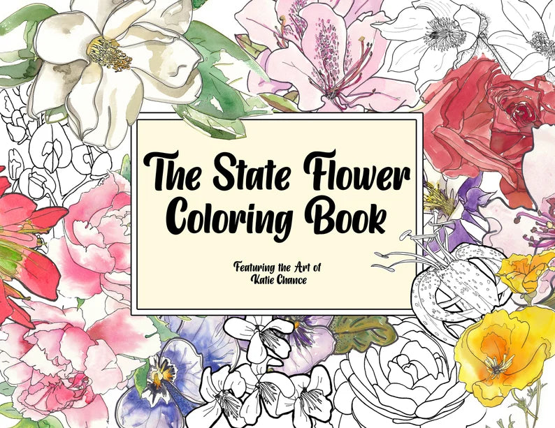 State Flower Coloring Book