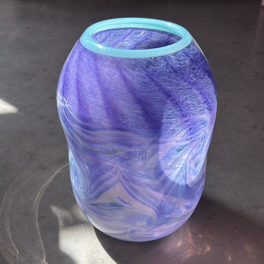 Vase- One of a Kind-Purple Soft Cylinder