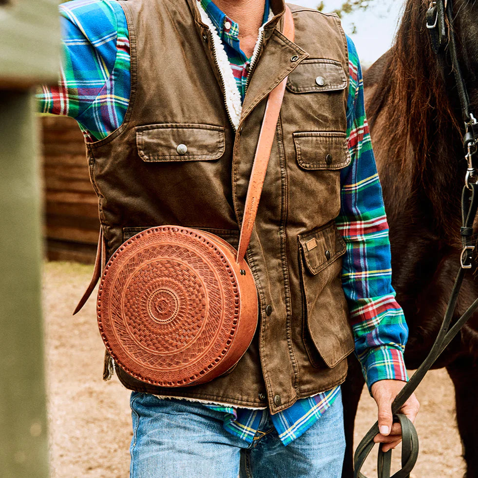 Embossed Circle Crossbody - 4